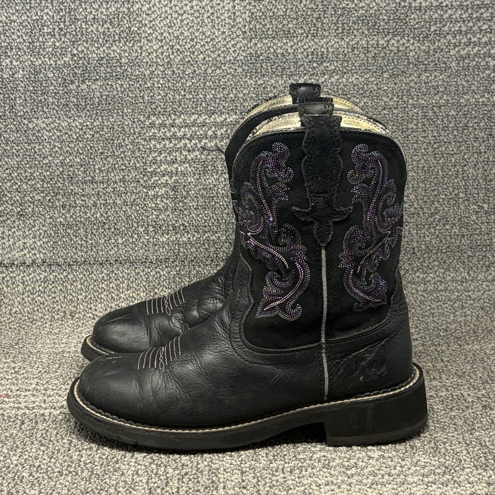 Ariat Fatbaby II Women's 7.5B? Black Leather Western Boots 10004729